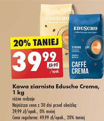 Kawa EDUSCHO CAFFE CREMA promocja
