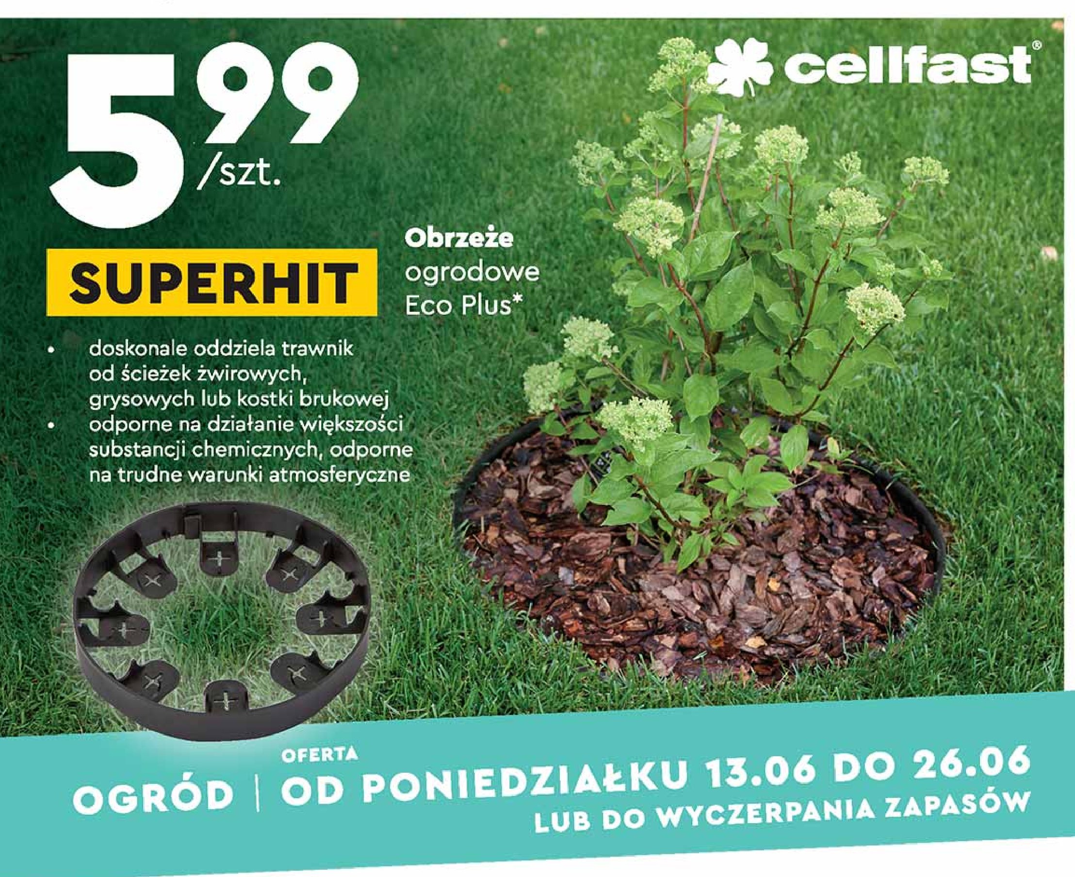 Obrzeże ogrodowe eco plus Cellfast promocja