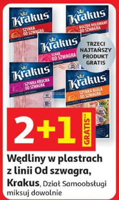 Wędliny w plastrach z linii Od szwagra, Krakus Dział Samoobsługi miksuj dowolnie promocja w Auchan
