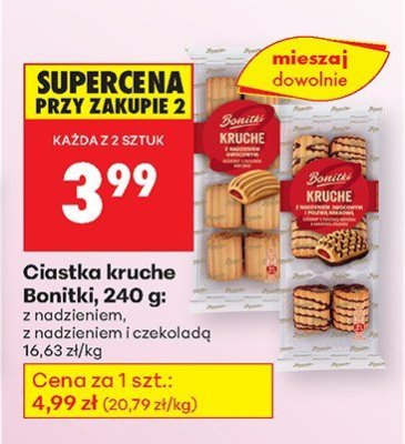 Ciastka kruche Bonitki, 240 g promocja w Biedronka