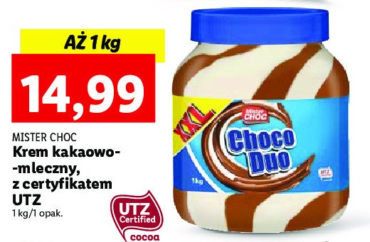 Krem czekoladowy duo Mister choc promocja