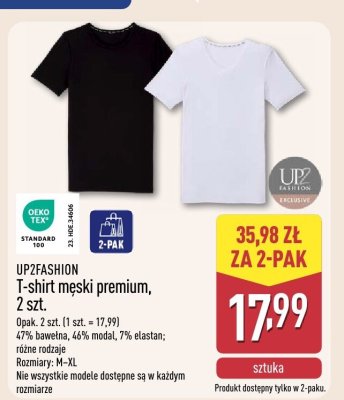T-shirt męski premium UP2FASHION promocja w Aldi