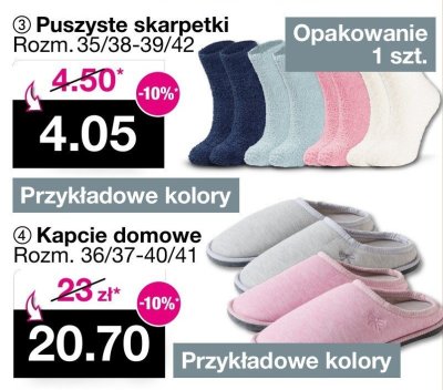 Kapcie domowe promocja w Woolworth