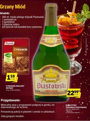 Miód pitny trójniak Piastowski promocja w Groszek