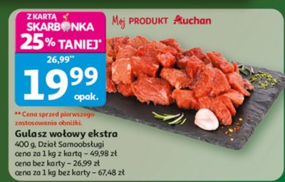 Gulasz wołowy ekstra 400 g promocja w Auchan