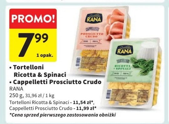 Cappelletti z prosciutto crudo Giovanni rana promocja