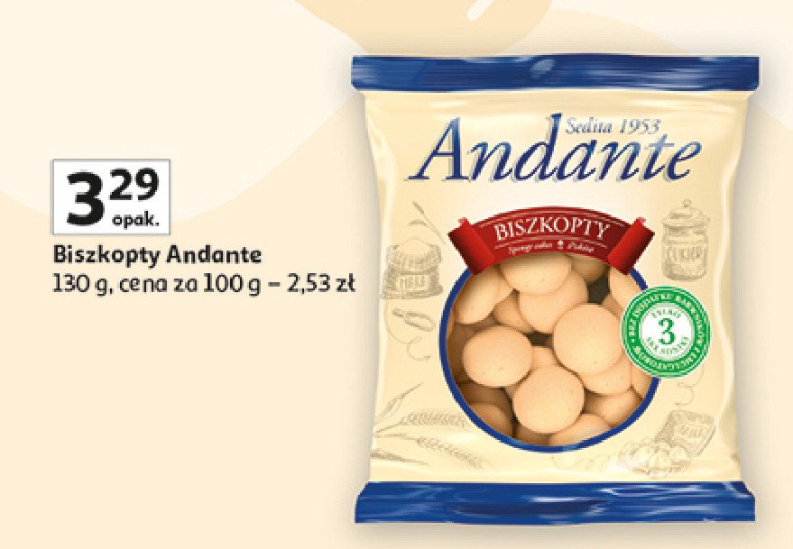 Biszkopty Andante promocja w Auchan