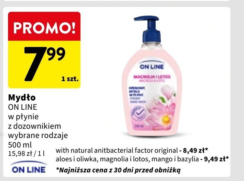 Mydło w płynie aloes i oliwka On line promocja w Intermarche