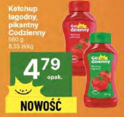 Ketchup łagodny, pikantny Codzienny promocja w Delikatesy Centrum