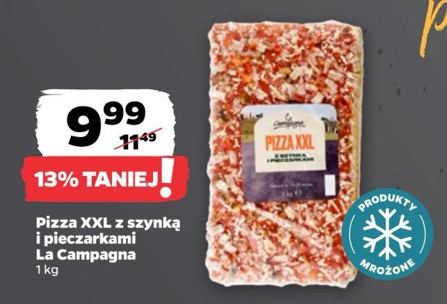 Pizza z szynką i pieczarkami La campagna promocja