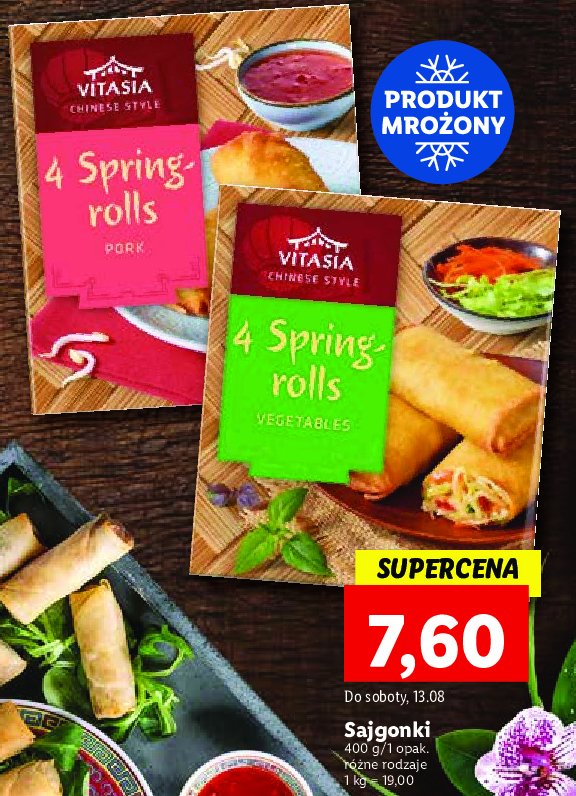 Sajgonki w wersji mini warzywne Vitasia promocje