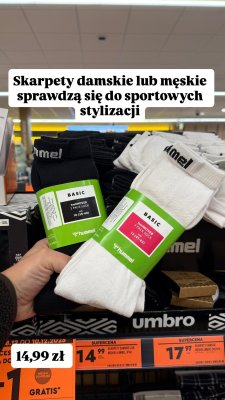 Skarpety męskie Hummel 3pak Basic promocja w Biedronka