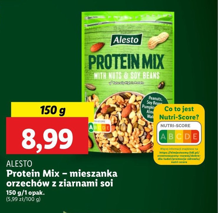 Mix proteinowy z orzechami i ziarnami soi Alesto promocja