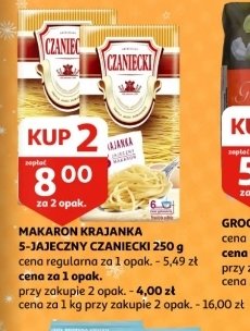 Makaron 5-jajeczny krajanka Czaniecki promocja