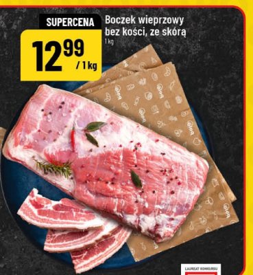 Boczek wieprzowy bez kości, ze skórą promocja w POLOmarket