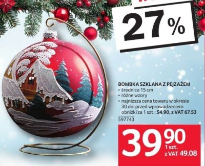 Bombka szklana z pejzażem promocja w Selgros