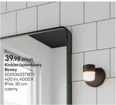 Kinkiet łazienkowy Bovey promocja w Castorama