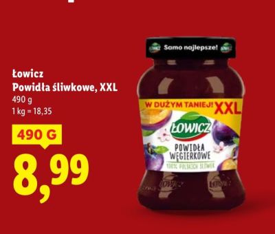 Powidła śliwkowe XXL promocja w Lidl