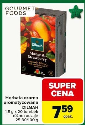 Herbata czarna aromatyzowana DILMAH promocja w Carrefour Market