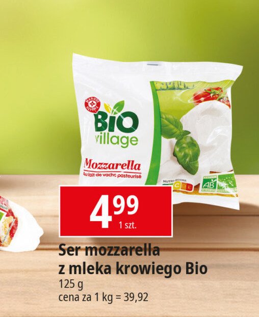 Ser mozarella Wiodąca marka bio village promocja