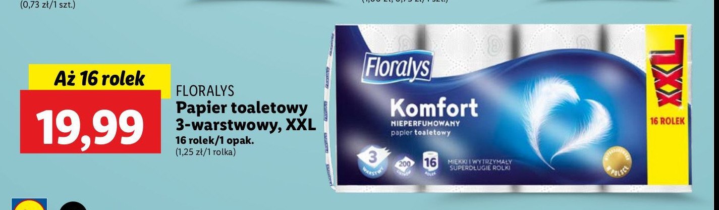 Papier toaletowy komfort Floralys promocja