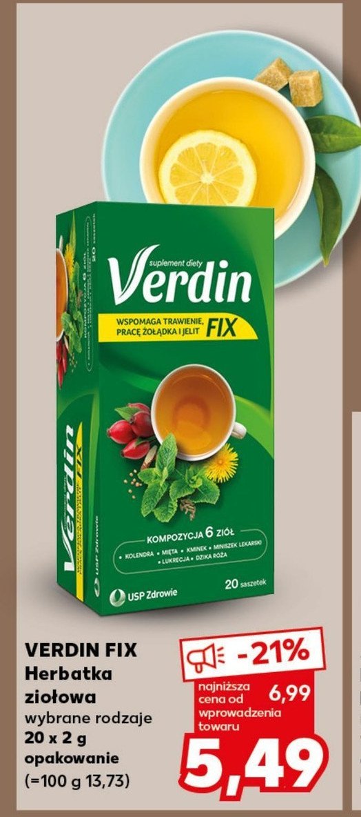Herbata Verdin fix promocja