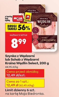 Schab z Wędzarni Select, 200 g promocja w Biedronka