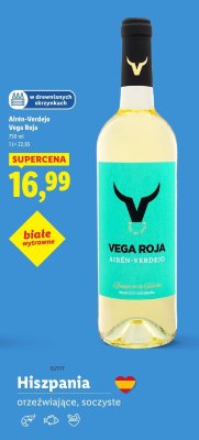 Wino Airén-Verdejo Vega Roja 750 ml Lidl promocja