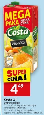 Sok Costa, 2 l promocja w Twój Market