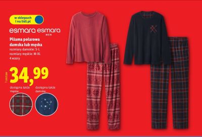 Piżama polarowa damska / męska  promocja w Lidl