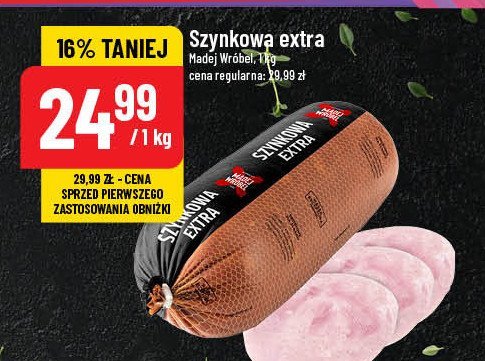 Szynka extra Madej & wróbel promocja