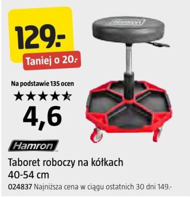 Taboret Hamron roboczy na kółkach promocja w Jula