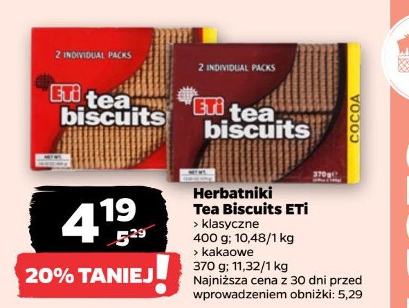 Herbatniki classic Eti petit beurre promocja