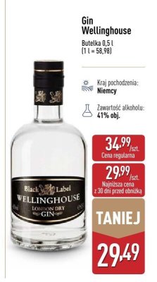 Gin Wellinghouse promocja w Aldi