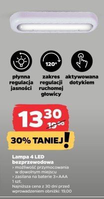 Lampa 4 LED bezprzewodowa promocja w Netto