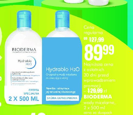 Płyn micelarny Bioderma hydrabio h2o promocja