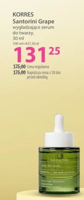 KORRES Santorini Grape wygładzające serum do twarzy 30 ml promocja w Hebe