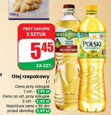 Olej rzepakowy promocja w Dino