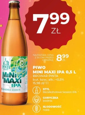 Piwo PINTA MINI MAXI IPA 0,5 L promocja w Duży Ben