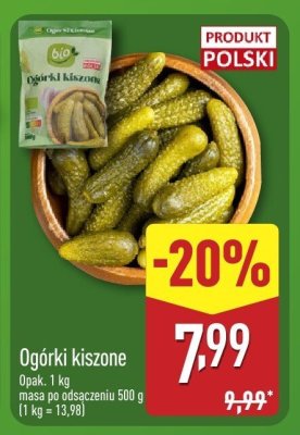 Ogórki kiszone promocja w Aldi