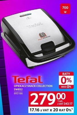 Opiekacz TEFAL SNACK COLLECTION SW852 promocja w Selgros