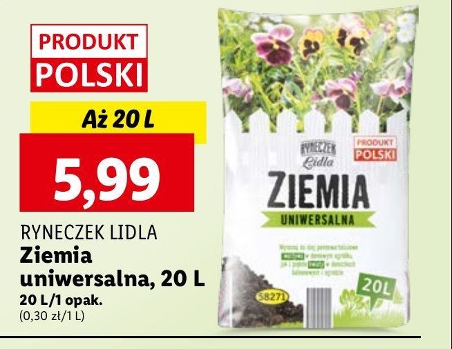 Ziemia uniwersalna Ryneczek lidla promocja