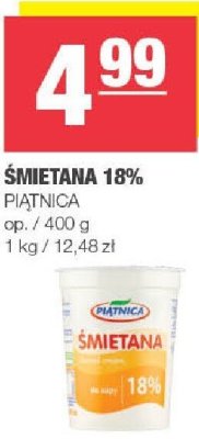 Śmietana 18% Piątnica promocja w SPAR