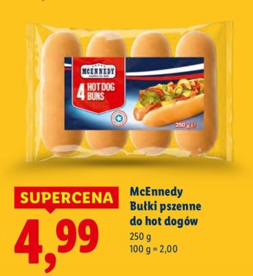 Bułki pszenne do hot dogów McEnnedy promocja w Lidl