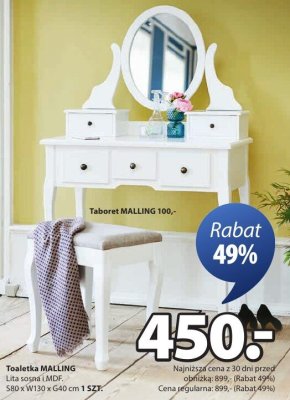 Toaletka MALLING promocja w Jysk