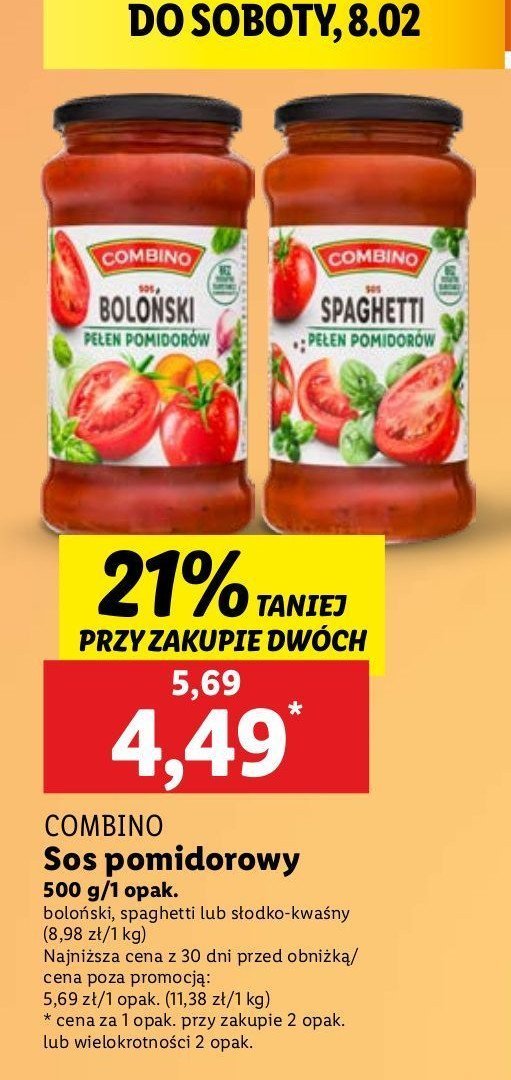 Sos spaghetti Combino promocja