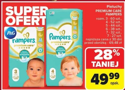 Pieluchy PREMIUM CARE PAMPERS promocja w Carrefour