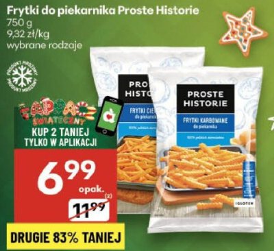 Frytki do piekarnika Proste Historie promocja w Delikatesy Centrum