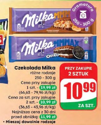 Czekolada Milka różne rodzaje promocja w Dino
