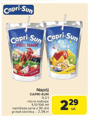 Napój multiwitamina Capri-sun promocja w Carrefour